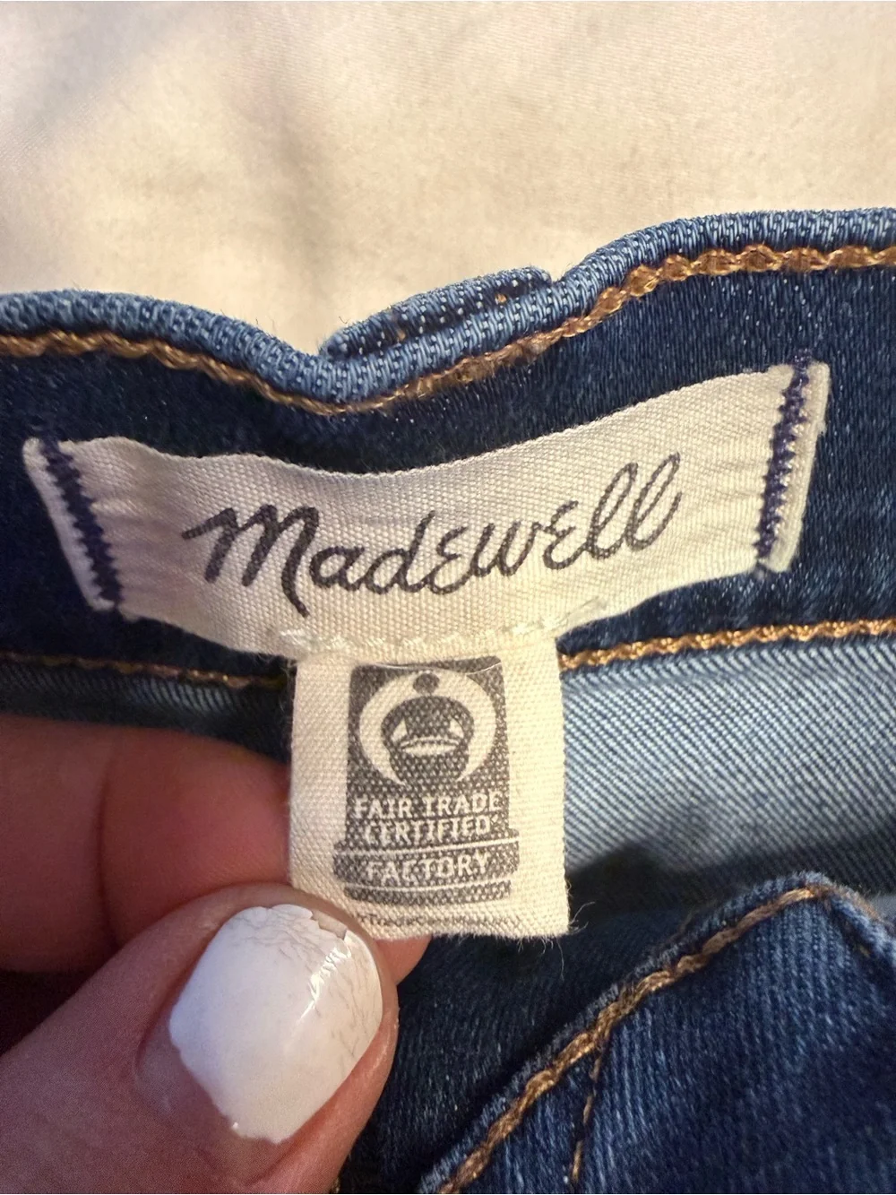 MADEWELL High Rise Raw Hem denim shorts blue women’s 25 coastal festival western